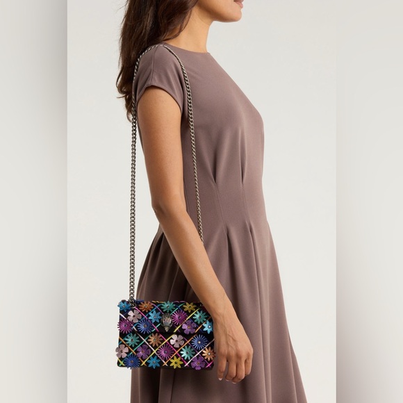 Kurt Geiger NWT Mini Kensington Flowers Convertible Shoulder Bag - Picture 3 of 6